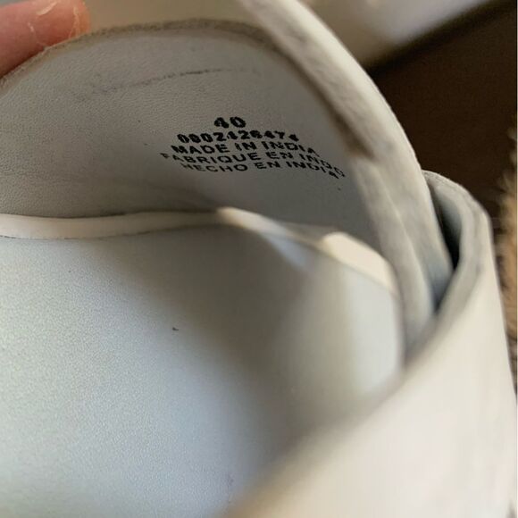 FREE PEOPLE Women’s Del Mar Leather Open Toe Slide Sandals White 40 / 9.5 - Picture 14 of 16